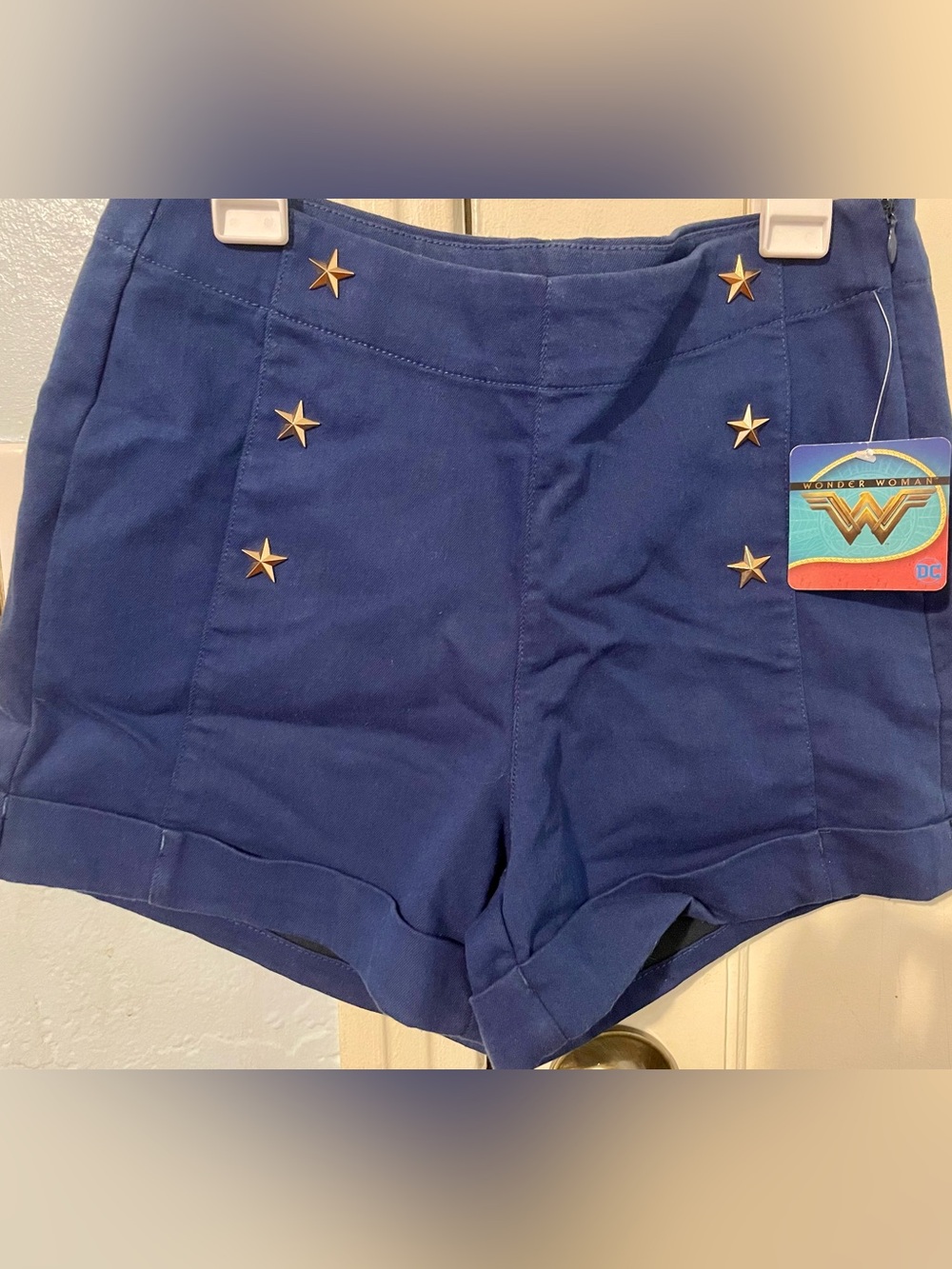 Wonder Woman High-Waist Star Studded Shorts
